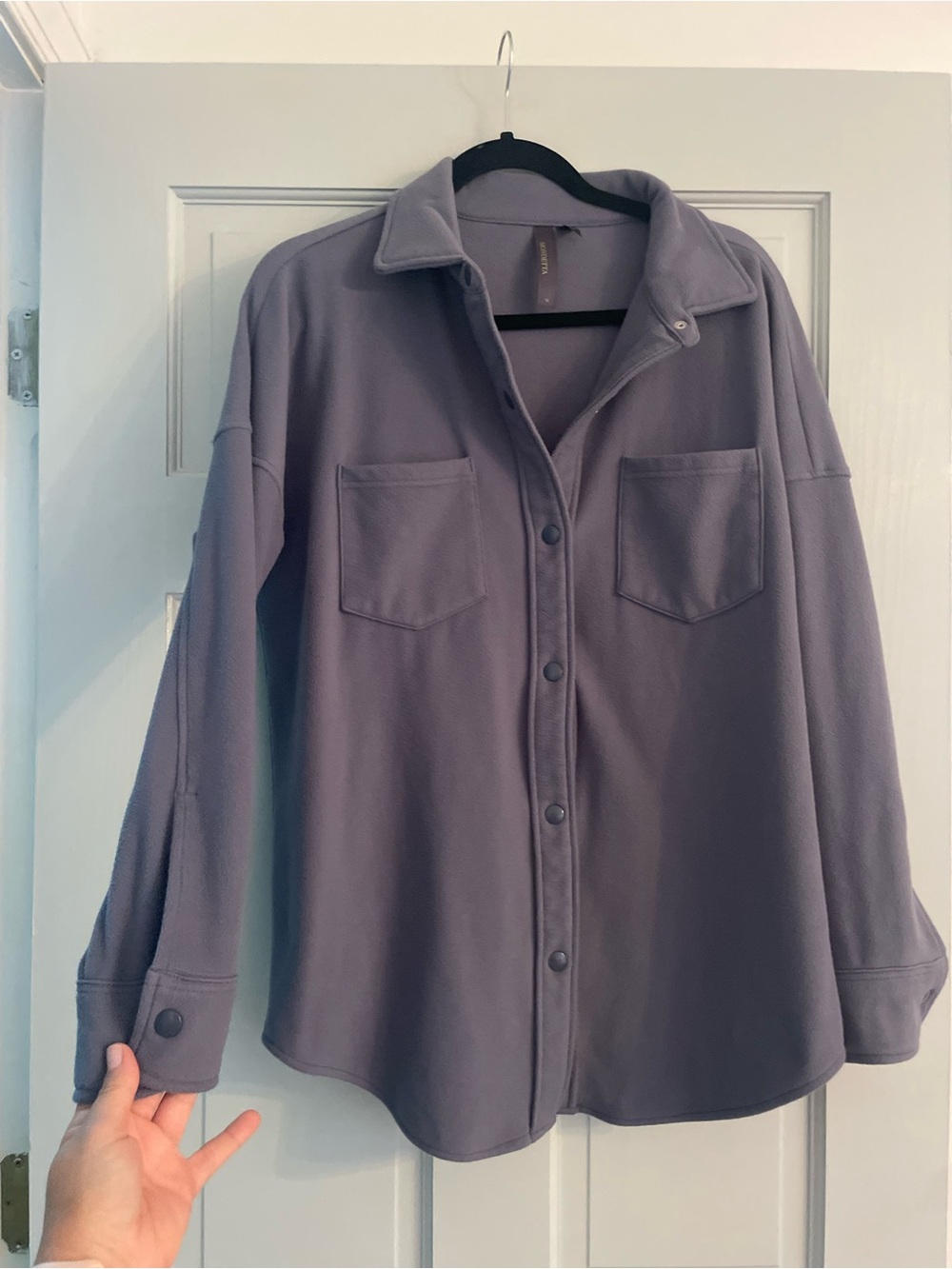 Mondetta Blue Button-Front Overshirt
